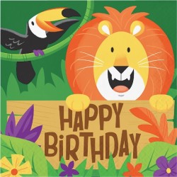 Parti Dünyası - Safari Partisi Happy Birthday Peçete 16 Adet