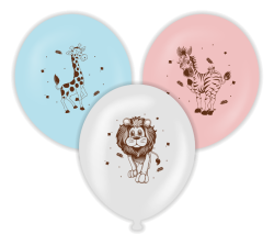 Parti Dünyası - Safari Temalı Baskılı Balon 6 Adet