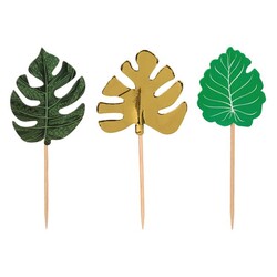 Parti Dünyası - Yapraklar Kürdan Seti 10 cm ve 10 adet
