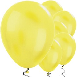 Parti Dünyası - Sarı METALİK Balon 10 Adet