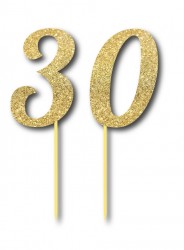 Parti Dünyası - Simli Altın Renk 30 Yaş