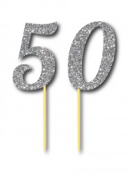 Parti Dünyası - Simli Gümüş Renk 50 Yaş