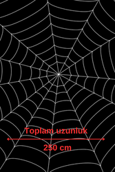 Parti Dünyası - Halloween Beyaz Örümcek Ağı 2,5 metre çapında