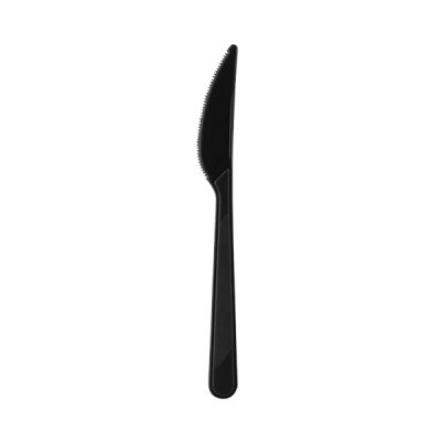 Siyah Renk Plastik Bıçak  25 Adet