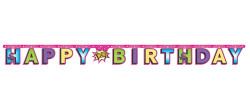 Parti Dünyası - Superhero Girl Happy Birthday Harf Afiş