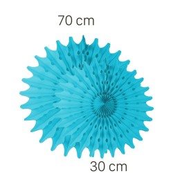 Parti Dünyası - Turkuaz Renk Yelpaze Süs Seti 2 Adet 70-30 cm