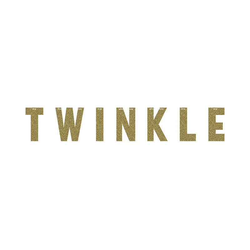 Twinkle Pırıltılı Gold Harf Afiş 15 x 150 cm