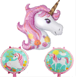 Parti Dünyası - Unicorn Folyo Balon Seti 3 lü Paket