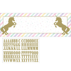 Parti Dünyası - Unicorn Partisi Stickerlı Kişisel Dev Afiş