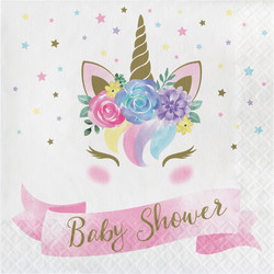 Parti Dünyası - Unicorn Premium Baby Shower Peçete 16 Adet