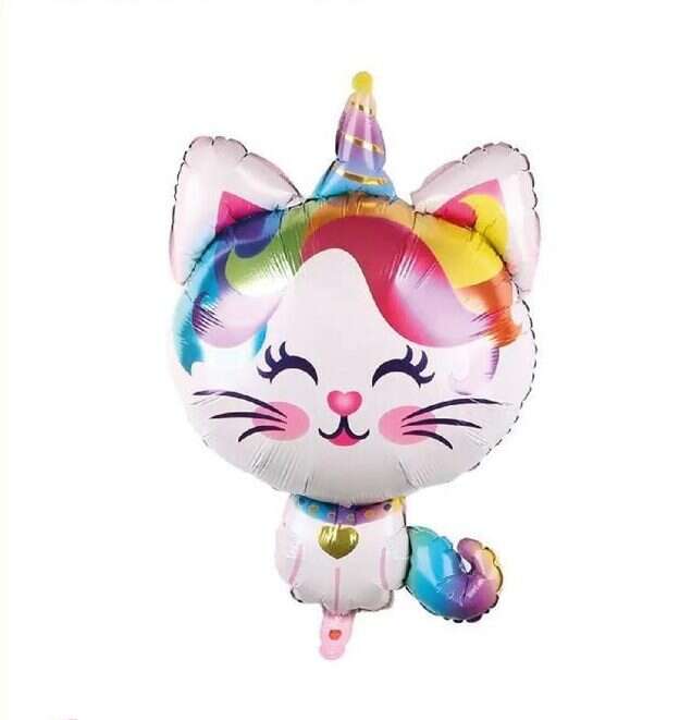 Kedicik Unicorn Renkli Supershape  Folyo Balon 92 x60 cm