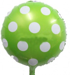 Parti Dünyası - Yeşil Beyaz Puanlı Folyo Balon