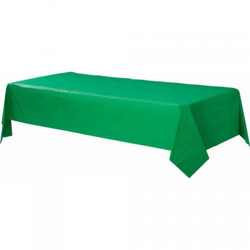 Parti Dünyası - Zümrüt Yeşili Renk Plastik Masa Örtüsü137 x 183 cm