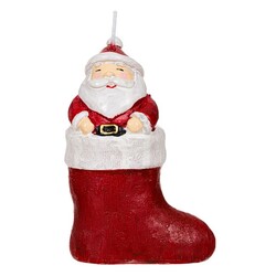Parti Dünyası - Noel Baba Mumu Seramik Noel Baba Ayakkabısı içinde 1 Adet